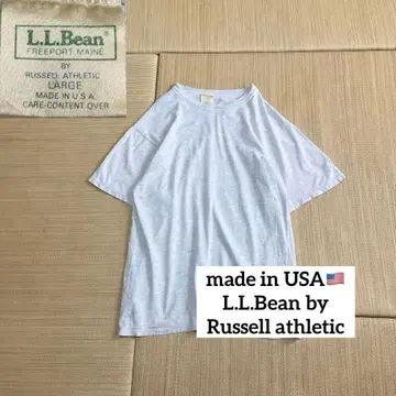 90s USA제 엘엘빈 러셀 무지 T셔츠 멜란지 그레이 L