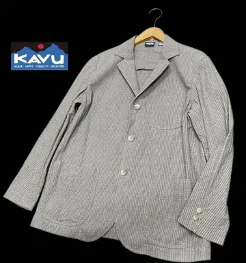 KAVU 테일러드 자켓 그레이 스트라이프 일본제 L
