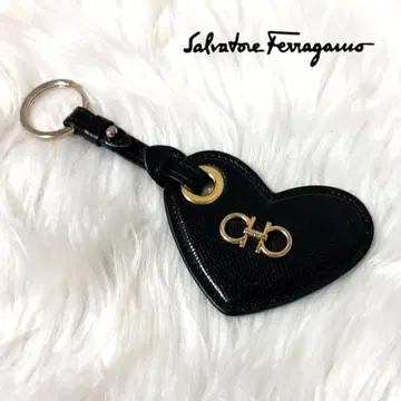 [ 새상품급 ] Ferragamo 가죽 키링 참 간치니 블랙