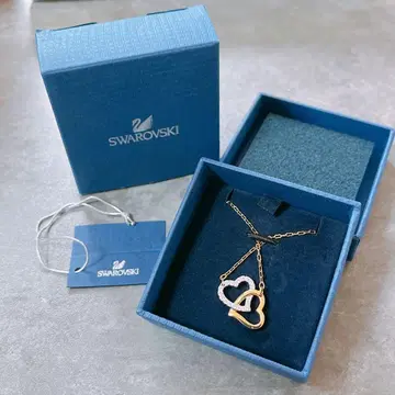 [컨디션 최상] [Swarovski] 더블 하트 목걸이