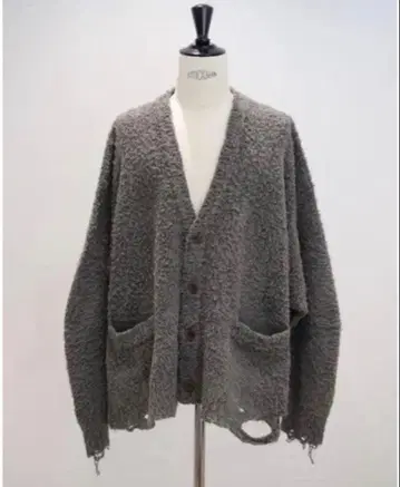 doublet BACKBONE KNIT CARDIGAN grey