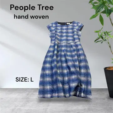 2813 People Tree 수제 체크 무늬 원피스 L