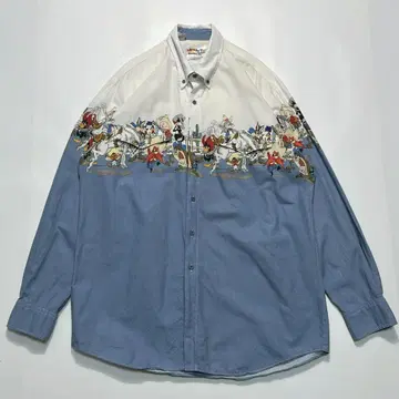 90s 루니툰 USA제 긴팔 웨스턴 셔츠 XL 6292B