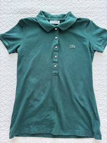 LACOSTE 반팔 피케 셔츠 그린 34 사이즈