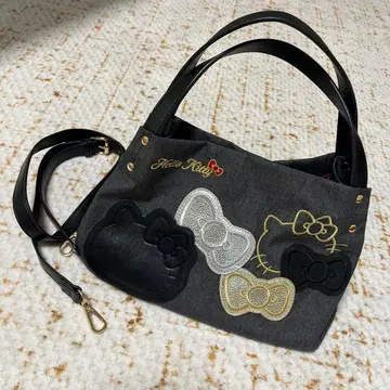 헬로키티 2WAY 토트백 데님풍