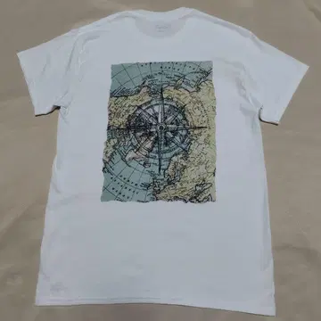 Voyage 나침반 지도 프린트 T셔츠 2장 세트