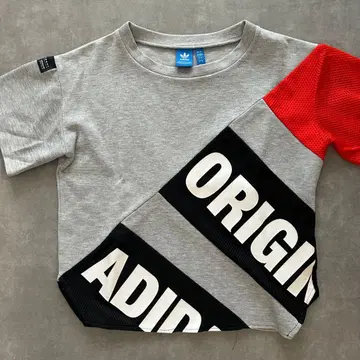 adidasOriginals 반팔 맨투맨 티셔츠 메쉬 크롭 기장