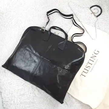 택 포함 미사용 새상품 TUSTING 타스팅 의류 케이스 블랙 천연 가죽