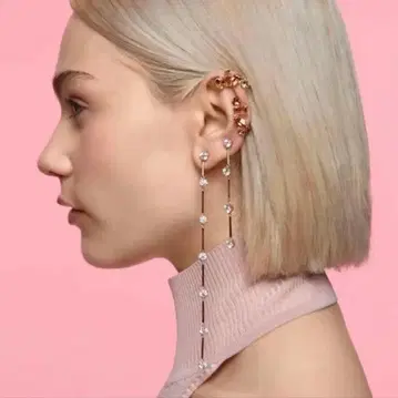 스와로브스키 롱 스톤 귀걸이 양쪽용