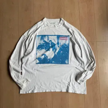 Oasis 오아시스 긴팔 티셔츠 롱티 화이트 XL 90s 유로 바디