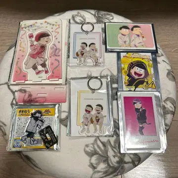 오소마츠 6쌍둥이 헤소워 아크릴 스탠드 브로마이드 7점 묶음 판매
