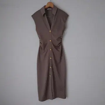 ZARA 피케 셔츠 원피스 슬리브리스 S 사이즈