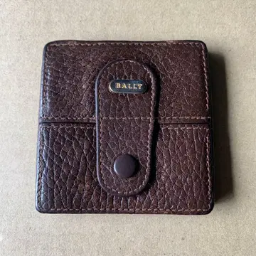 BALLY 가죽 코인 케이스 동전 지갑 브라운