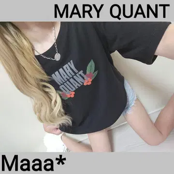 맨투맨 소재 MARY QUANT 초귀여운 반팔 티셔츠