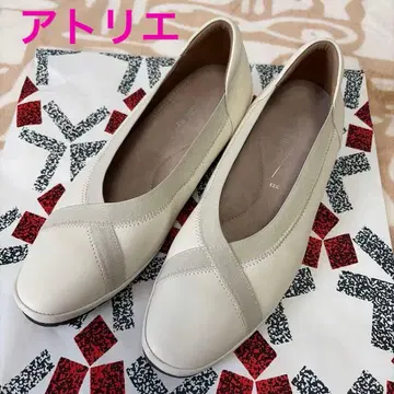 천연 가죽 펌프스 아틀리에 23.5cm 3E 아이보리