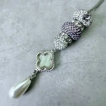 SWAROVSKI 드롭 펄 클로버 크리스탈 목걸이