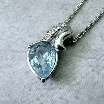 SWAROVSKI 드롭 블루 크리스탈 목걸이