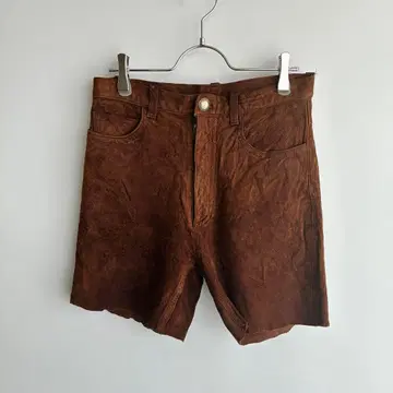 vintage Leather Short Pants