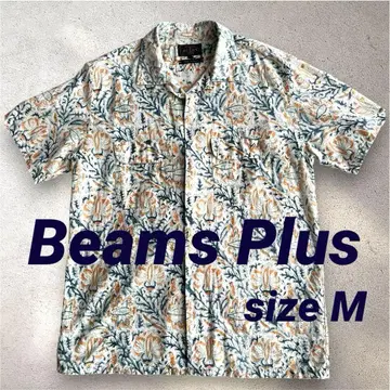 [ 여름 아이템 ] BEAMS+ 빔즈 오픈 카라 셔츠 올 패턴 M