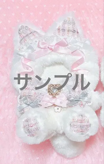 인형 옷 고양이 핑크 트위드 13cm 핸드메이드 작가