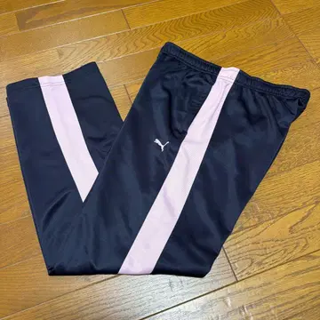 PUMA 트랙 팬츠 저지 네이비 핑크 S Y2K