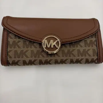마이클코어스 장지갑 플랩 모노그램 브라운 MK 로고
