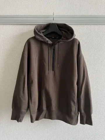 +J 하프 지퍼 후드티 브라운 S 유니클로 질 샌더 트레이닝복