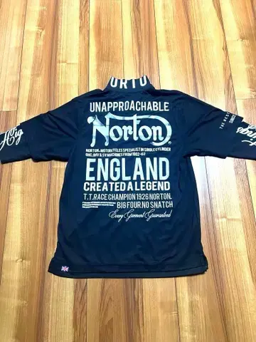 Norton 7부 소매 피케 셔츠 블랙 XL 사이즈