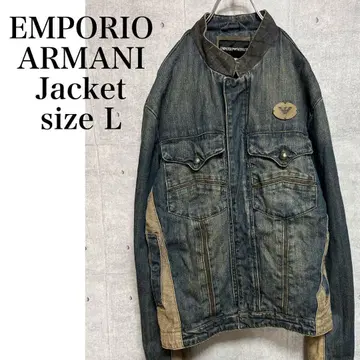 00' EMPORIO ARMANI 빈티지 데님 바이커 자켓 L