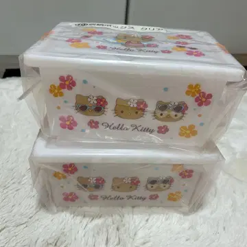 기간 한정 가격 인하 헬로키티 수납 박스 클리어 2개 세트
