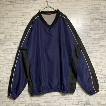 미즈노 Axy 나일론 자켓 V넥 네이비 블랙 L 남성용