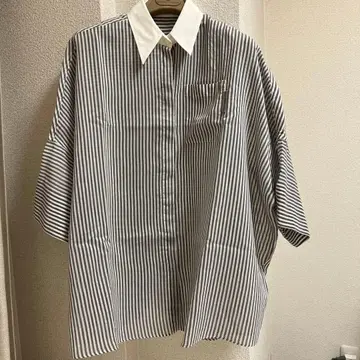 썸머 세일! CUCINELLI 모니엘 스트라이프 반팔 셔츠