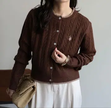 U.S. POLO ASSN. 폴로 케이블 니트 가디건