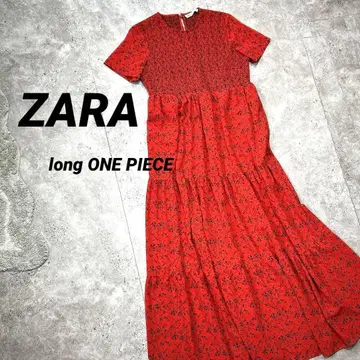 [새상품급] ZARA 자라 반팔 롱 원피스 올 패턴 꽃무늬 L 사이즈