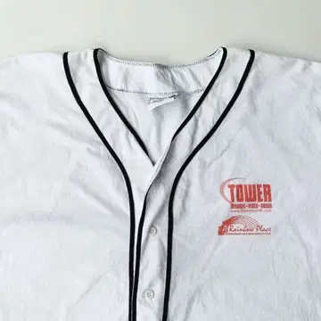90s USA제 TOWER RECORDS 타워 레코드 베이스볼 셔츠