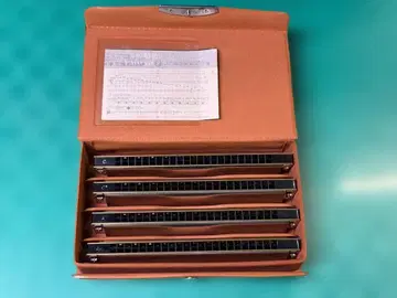 SUZUKI 하모니카 4개 세트 케이스 포함