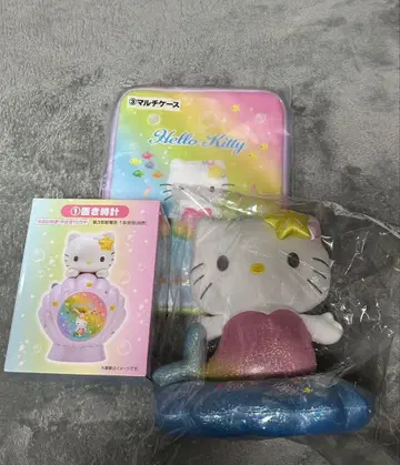 헬로키티 1번 복권 탁상 시계 봉제 인형 멀티 케이스