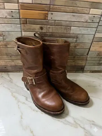 YOSUKE (요스케) 천연 가죽 엔지니어 부츠 24.5cm