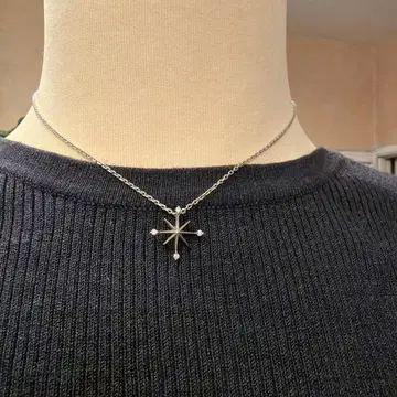 STAR JEWELRY 스타 모티브 다이아몬드 목걸이 실버