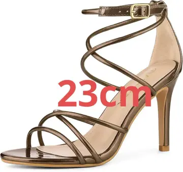 Allegra K 스트랩 샌들 오픈토 하이힐 23cm