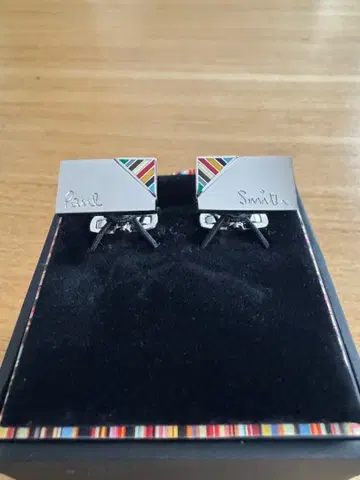 Paul Smith 커프스 단추 멀티 스트라이프 넥타이핀 넥타이바