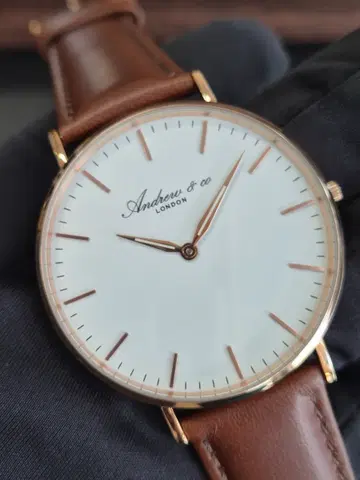 Andrew & Co 런던 가죽시계 41mm