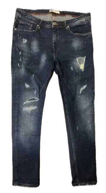 ZARA 자라 MAN dnwr. 페인트 가공 데미지 데님 36