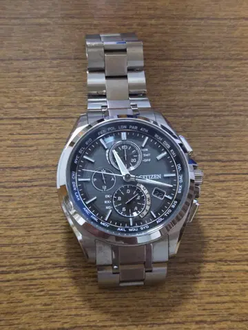 작동품 CITIZEN ATTESA 아테사 월드 타임 전파 시계 본체