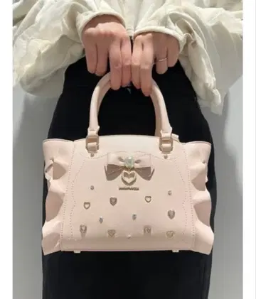 사만사 베가 사이드 레이스업 리본 비쥬 미니 플래터 핑크