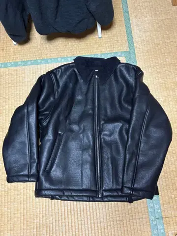 여름 한정 가격 가죽 무스탕 자켓 블랙