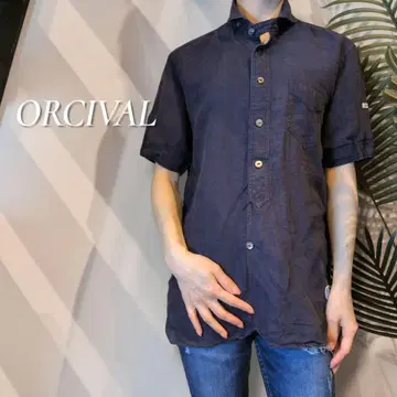 ORCIVAL HAVERSACK 콜라보 린넨 라운드 칼라 셔츠 사이즈 4