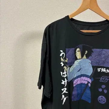 NARUTO 나루토 우치하 사스케 T셔츠 블랙 사륜안 2XL 사이즈