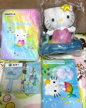 산리오 뽑기 헬로키티 봉제 인형 멀티 케이스 거울 참