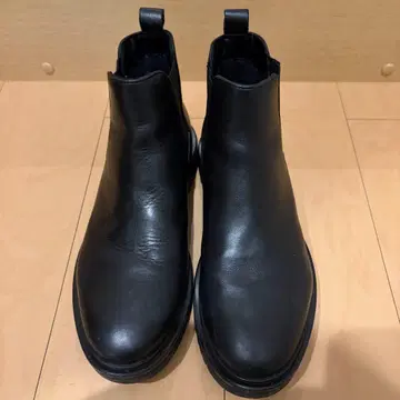 GU 사이드 고어 부츠 리얼 가죽 블랙 25.0cm